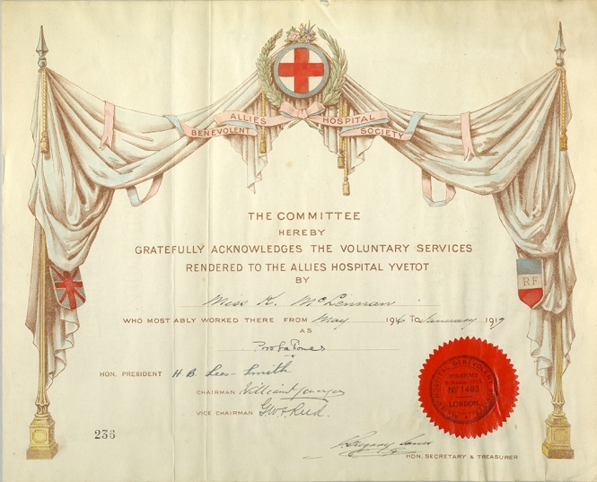 World War I Service Certificate