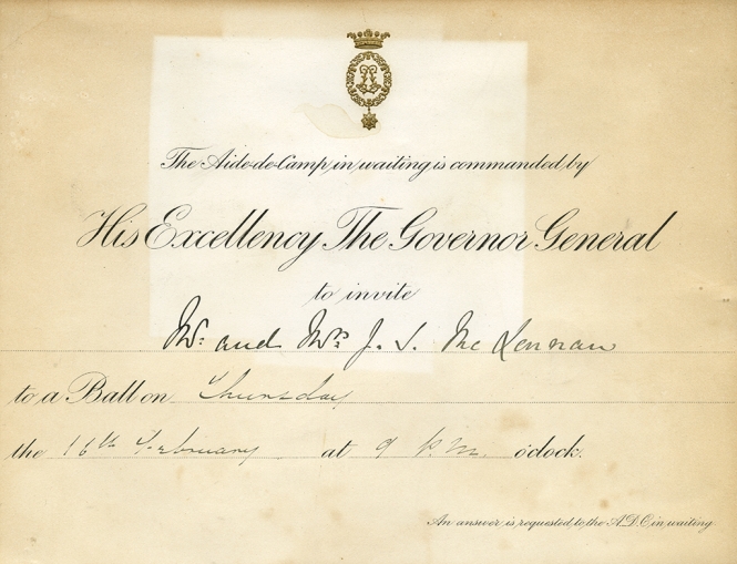Governor General's Ball Invitation