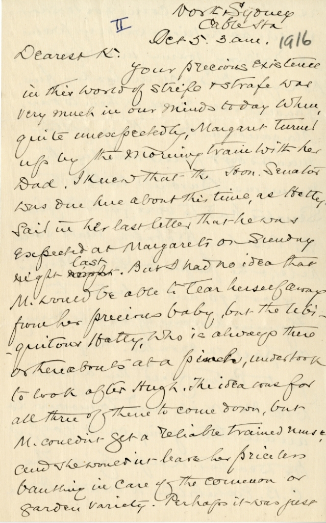 Letter from F.C. Kimber to Katharine McLennan