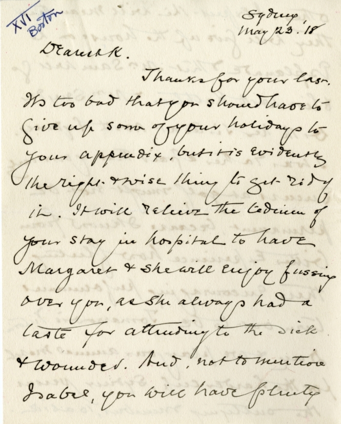 Letter from F.C. Kimber to Katharine McLennan